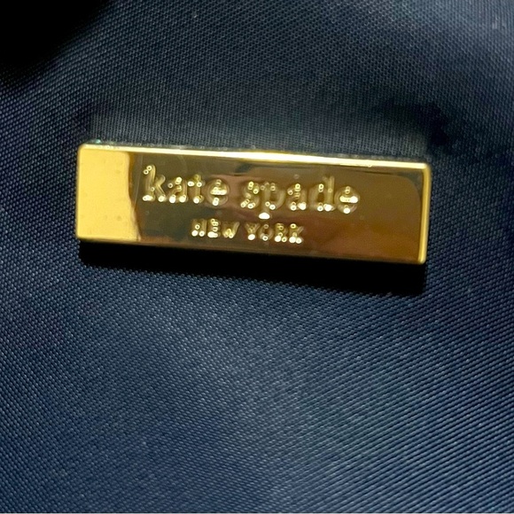 HP 🎉Kate Spade Blue Black Color Block Nylon Serena Top Handle Handbag Hobo Purse - Picture 15 of 16